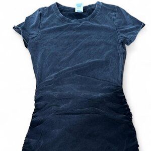 3/$15 y2k Victoria's secret Pink black ruched baby tee mini dress 2000s